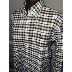 Brooks Brothers Regent Plaid Button Down Shirt‎ Mens L The Original Polo Shirt